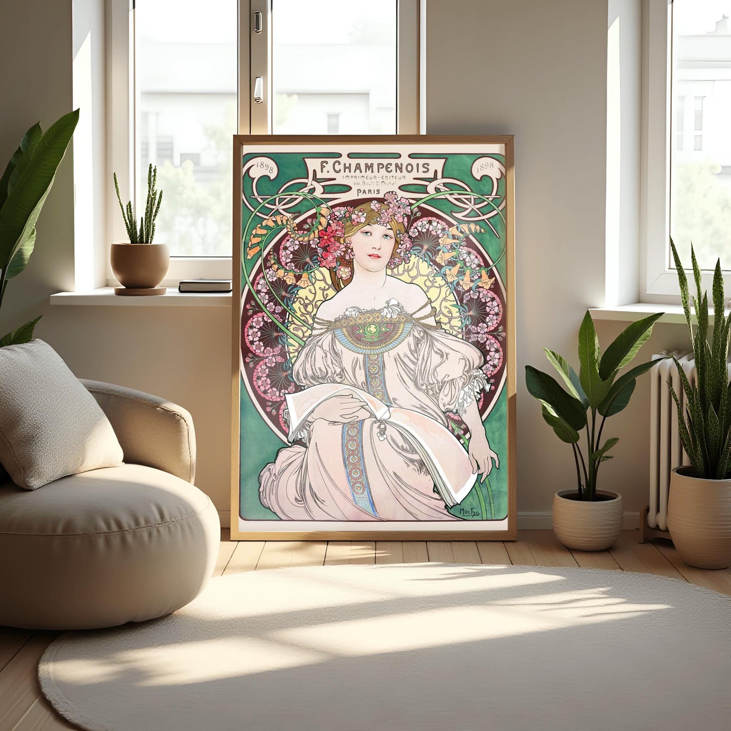 Alfons Mucha Art Nouveau Poster: 1898 French Advertising Print