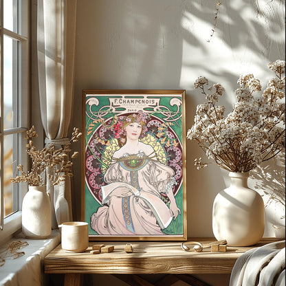 Alfons Mucha Art Nouveau Poster: 1898 French Advertising Print