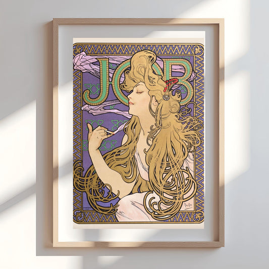 Alfons Mucha 'Job' Poster: Art Nouveau Golden Hair Print