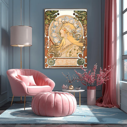 Alfons Mucha Zodiac Poster: Art Nouveau Celestial Print