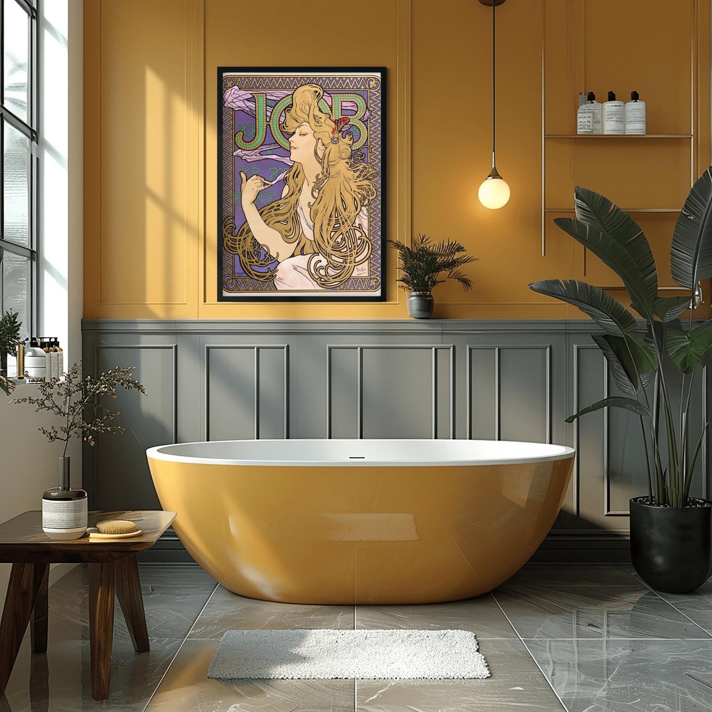 Alfons Mucha 'Job' Poster: Art Nouveau Golden Hair Print