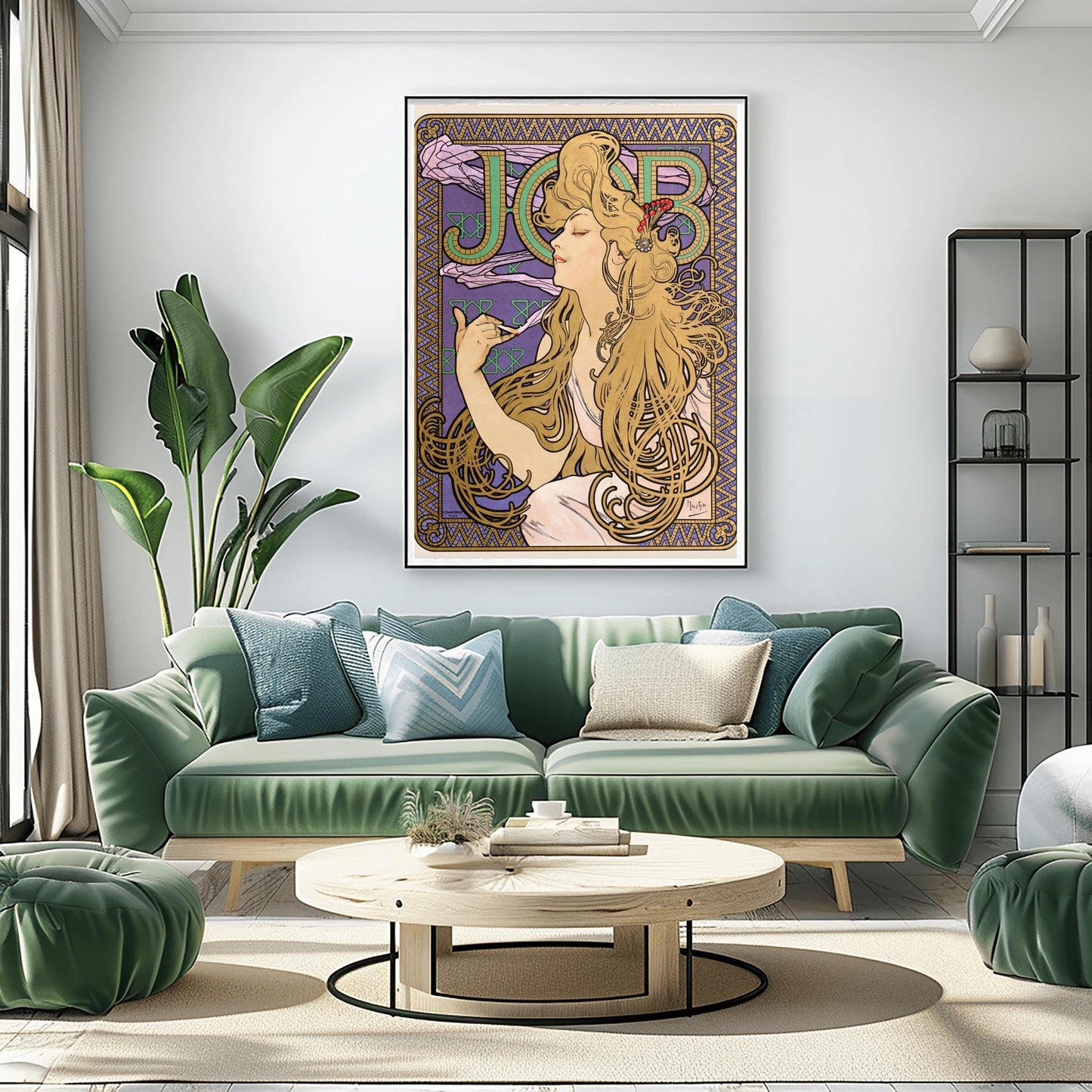 Alfons Mucha 'Job' Poster: Art Nouveau Golden Hair Print