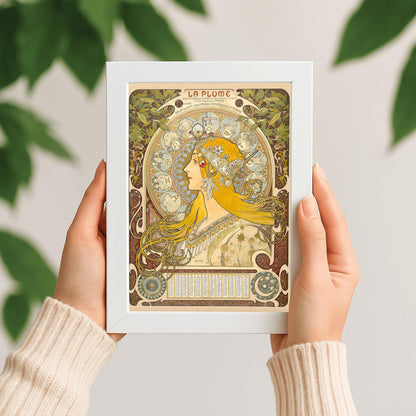 Alfons Mucha Zodiac Poster: Art Nouveau Celestial Print
