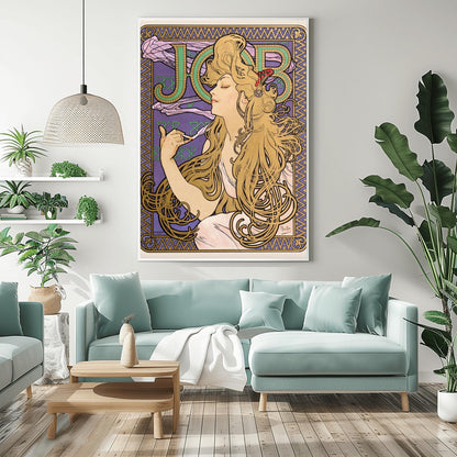 Alfons Mucha 'Job' Poster: Art Nouveau Golden Hair Print