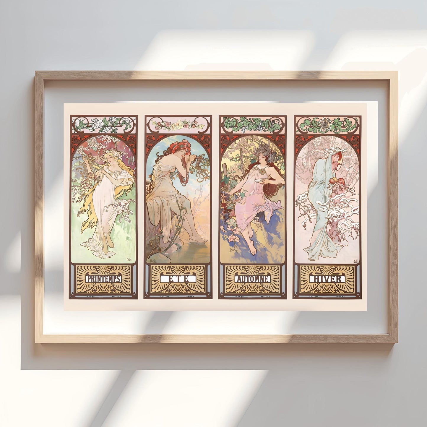 Alfons Mucha 'Summer' Art Nouveau Poster: Elegant Female Decor