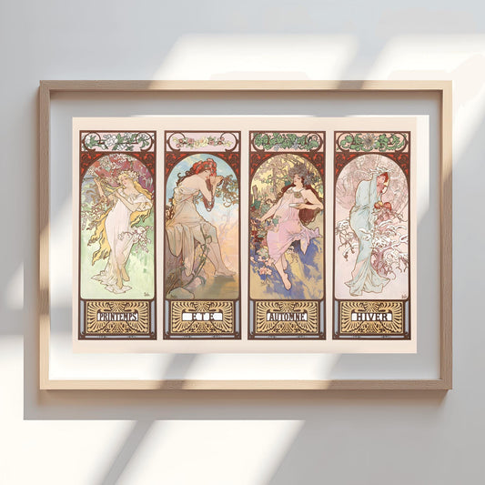 Alfons Mucha 'Summer' Art Nouveau Poster: Elegant Female Decor