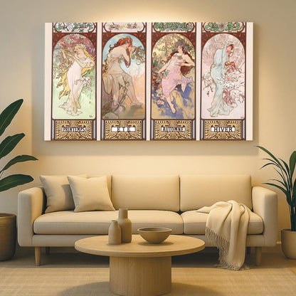 Alfons Mucha 'Summer' Art Nouveau Poster: Elegant Female Decor