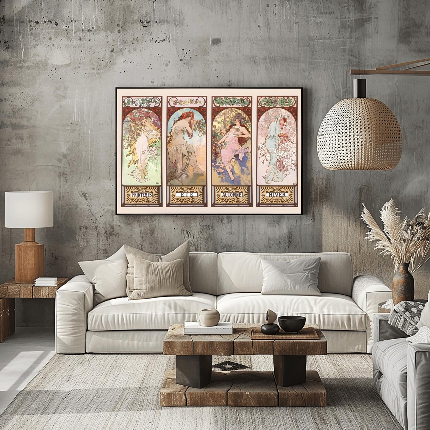 Alfons Mucha 'Summer' Art Nouveau Poster: Elegant Female Decor