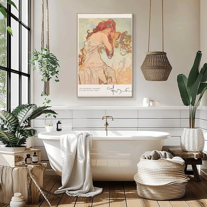 Alfons Mucha 'Summer' Art Nouveau Poster: Elegant Vintage Print
