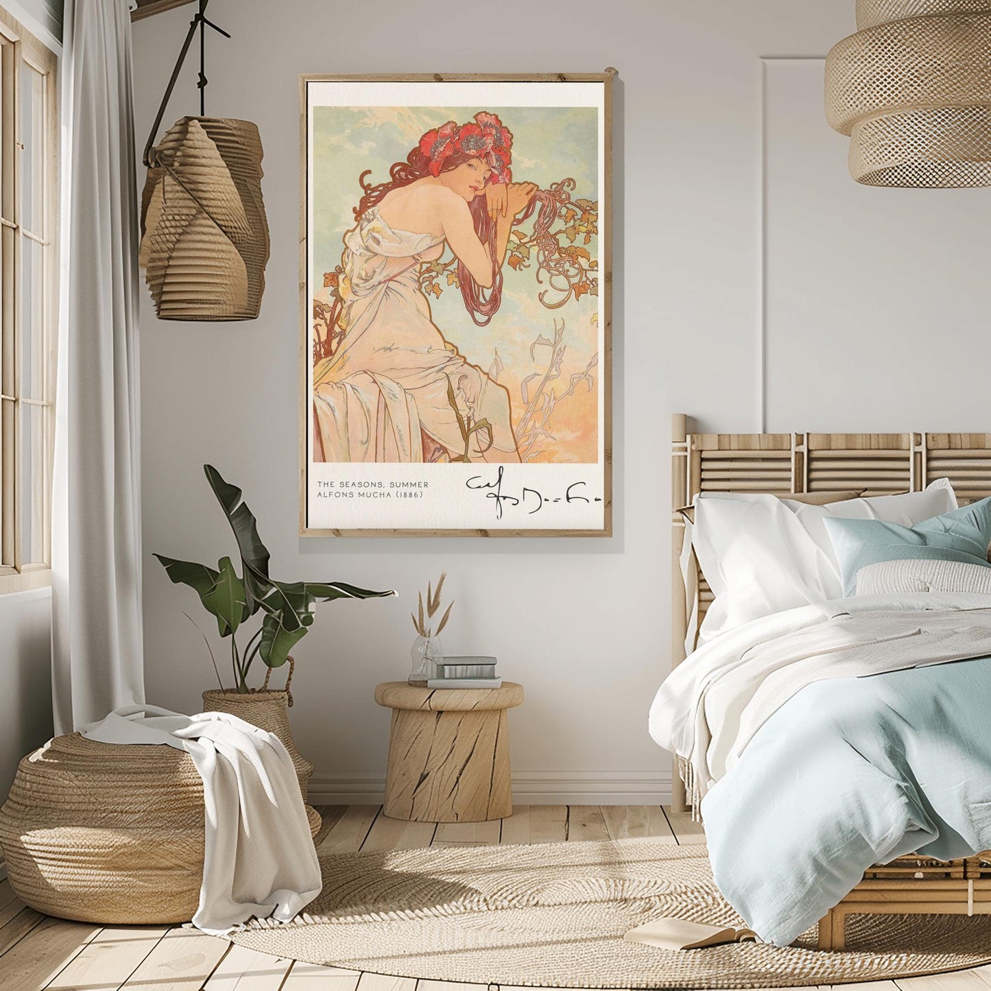 Alfons Mucha 'Summer' Art Nouveau Poster: Elegant Vintage Print