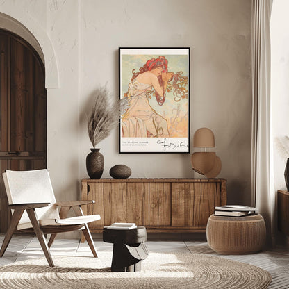 Alfons Mucha 'Summer' Art Nouveau Poster: Elegant Vintage Print
