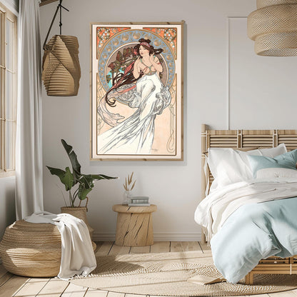 Alfons Mucha Art Nouveau Poster: 'The Arts - Music' Elegant Print