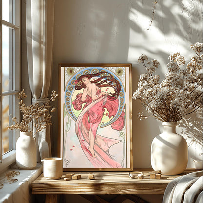Alfons Mucha Art Nouveau Print: 'The Arts - Dance' Vintage Poster