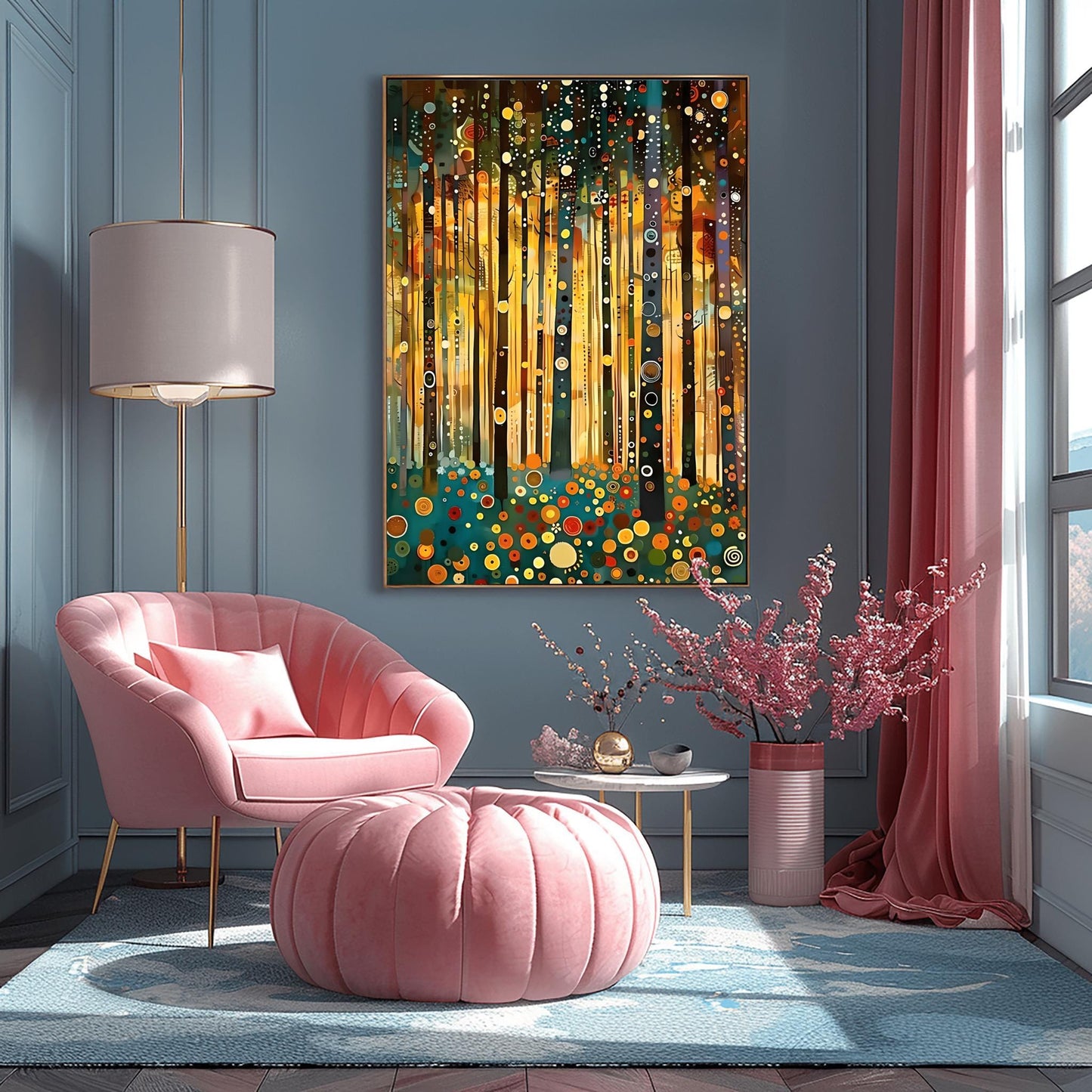 Gustav Klimt Golden Garden Print: Museum Exhibition Art Poster