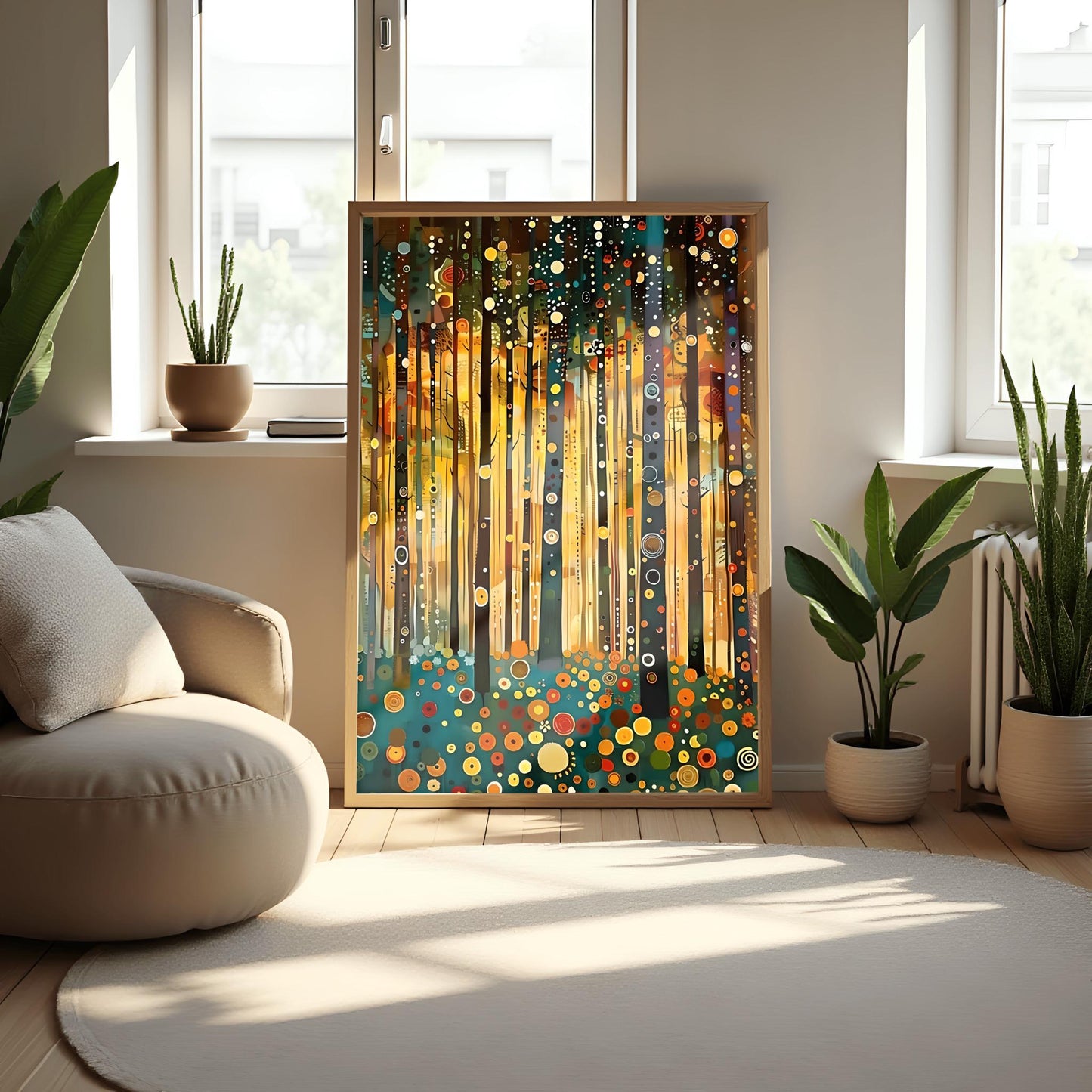 Gustav Klimt Golden Garden Print: Museum Exhibition Art Poster