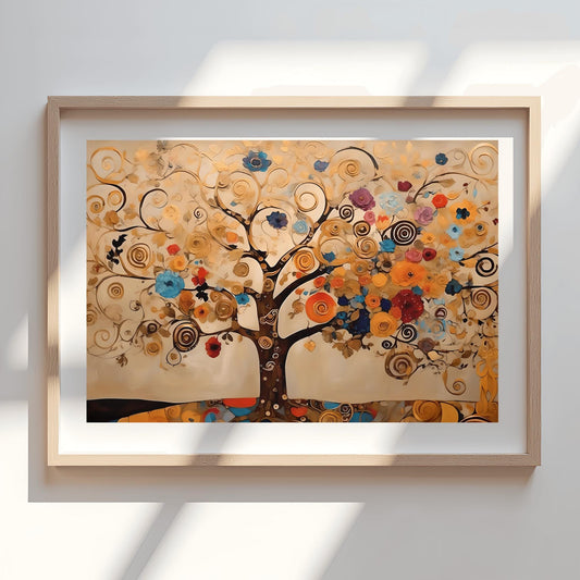 Gustav Klimt Tree Of Life Print: Museum Exhibition Art Poster