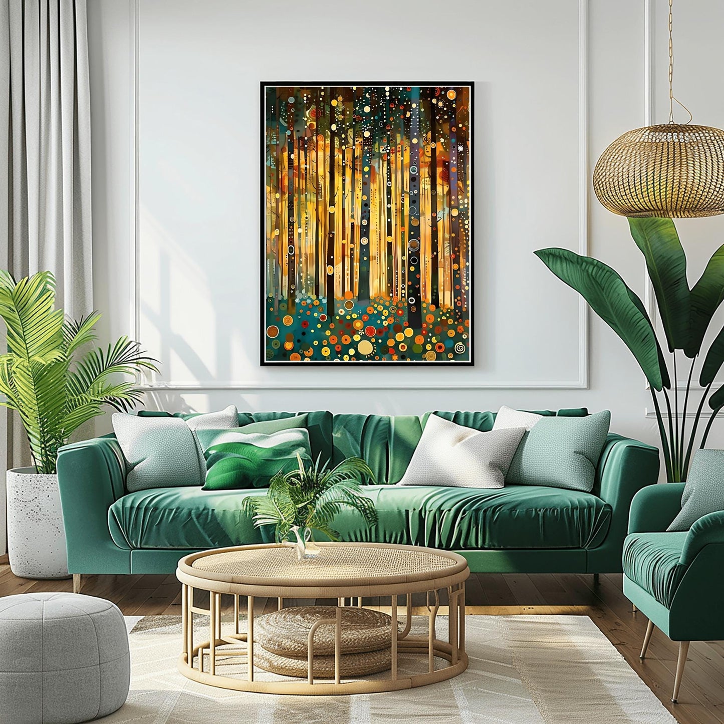 Gustav Klimt Golden Garden Print: Museum Exhibition Art Poster