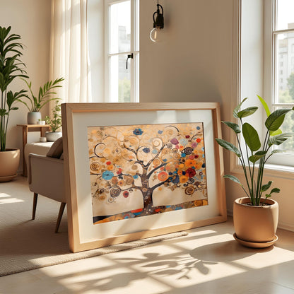 Gustav Klimt Tree Of Life Print: Museum Exhibition Art Poster