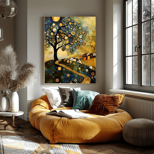 Gustav Klimt Magic Tree Print: Museum Exhibition Art Poster