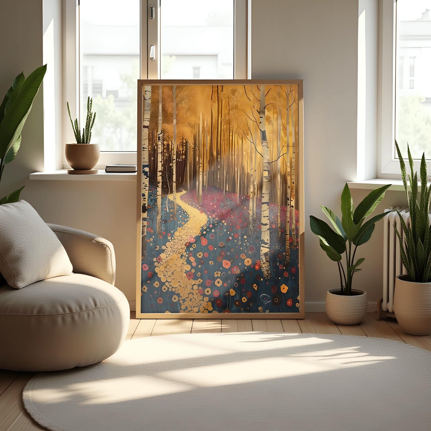 Gustav Klimt Golden Path Print: Museum Exhibition Art Poster