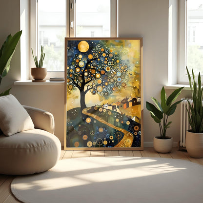 Gustav Klimt Magic Tree Print: Museum Exhibition Art Poster