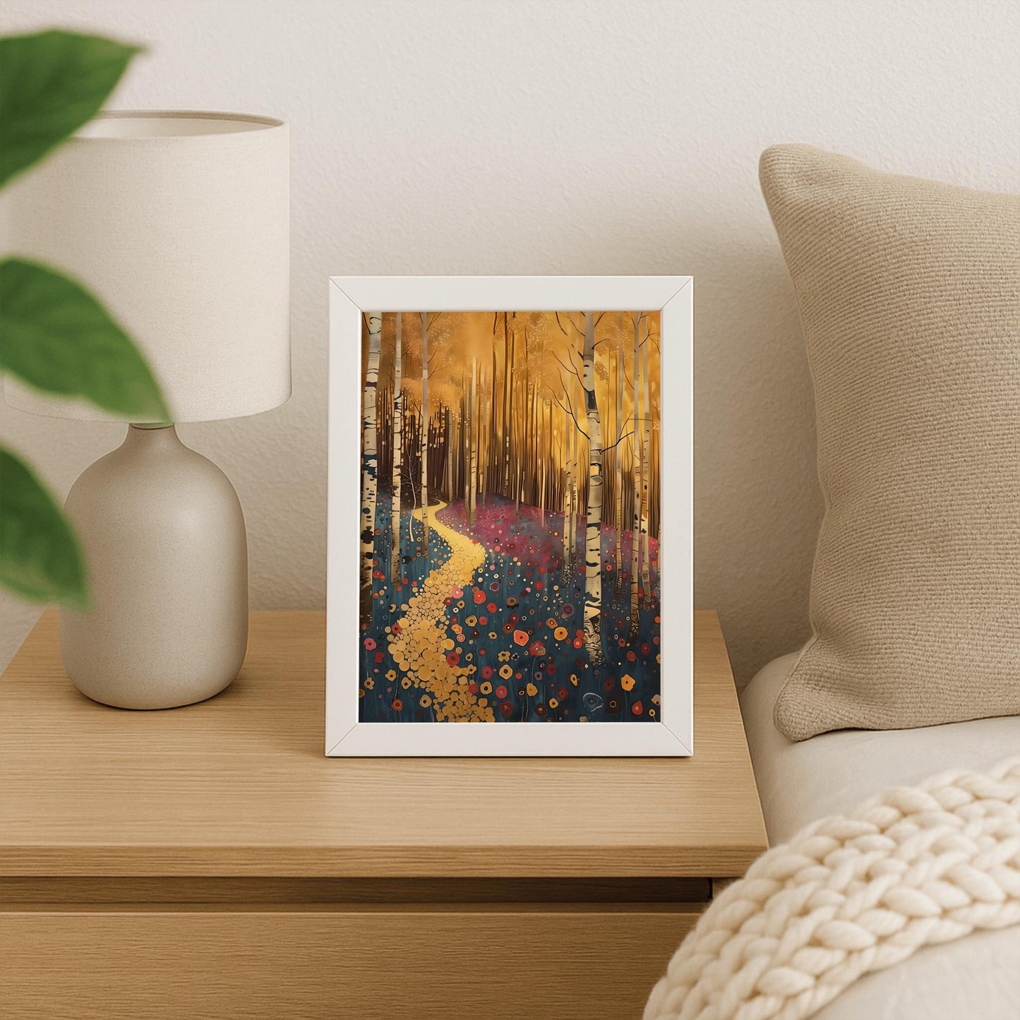 Gustav Klimt Golden Path Print: Museum Exhibition Art Poster
