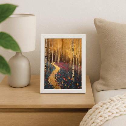 Gustav Klimt Golden Path Print: Museum Exhibition Art Poster