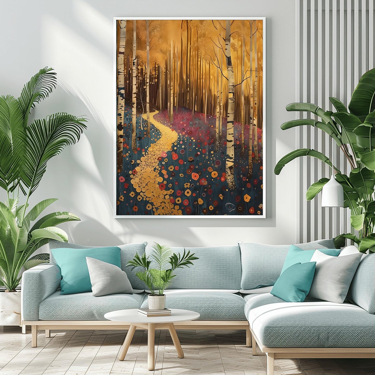 Gustav Klimt Golden Path Print: Museum Exhibition Art Poster