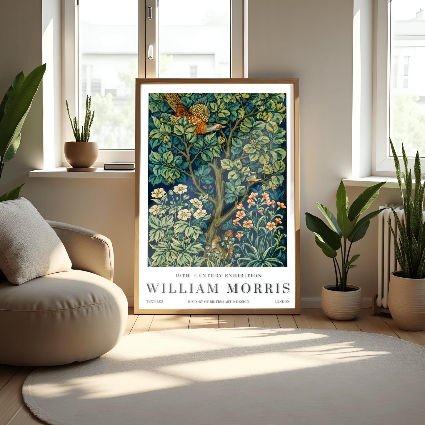 William Morris Art Print: 19th Century Bird and Squirrel Tapestry Poster