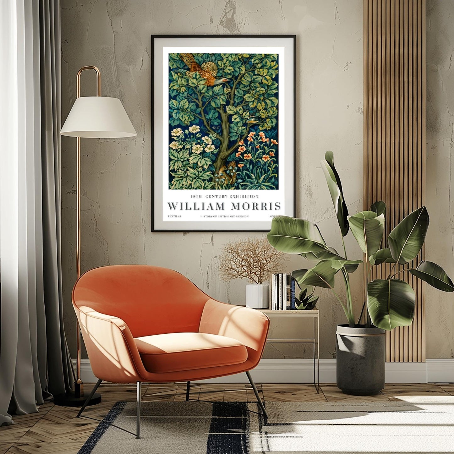 William Morris Art Print: 19th Century Bird and Squirrel Tapestry Poster