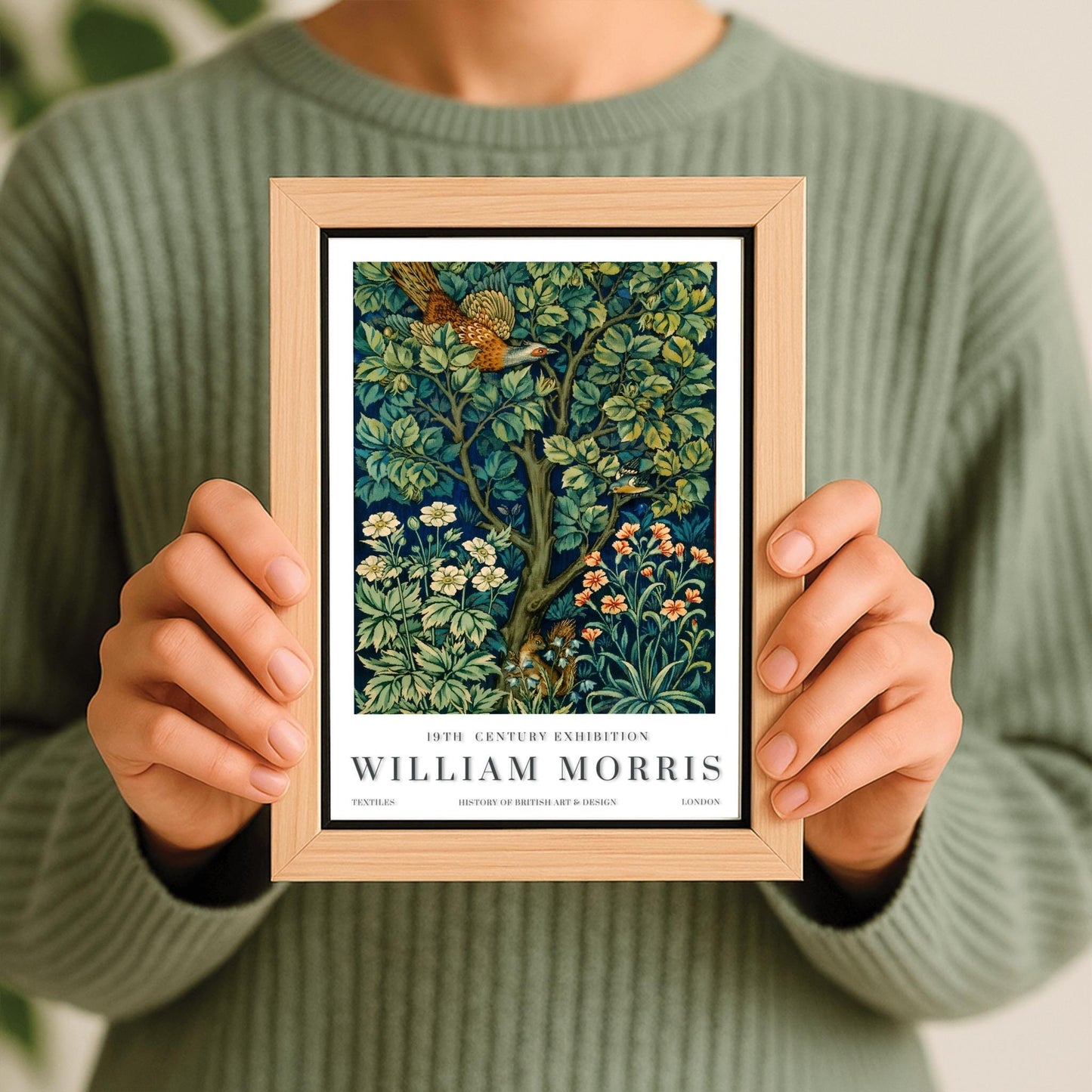 William Morris Art Print: 19th Century Bird and Squirrel Tapestry Poster