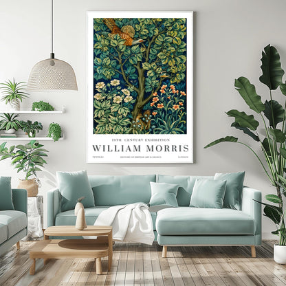 William Morris Art Print: 19th Century Bird and Squirrel Tapestry Poster