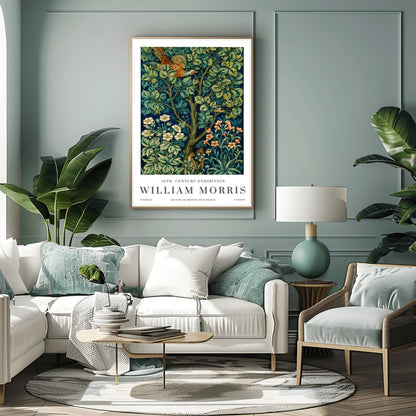 William Morris Art Print: 19th Century Bird and Squirrel Tapestry Poster