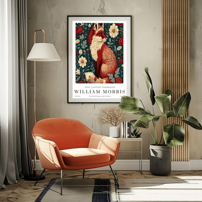 William Morris Fox Print: Vintage Arts & Crafts Floral Wall Art