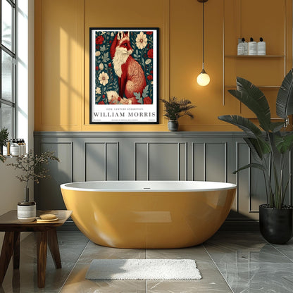 William Morris Fox Print: Vintage Arts & Crafts Floral Wall Art
