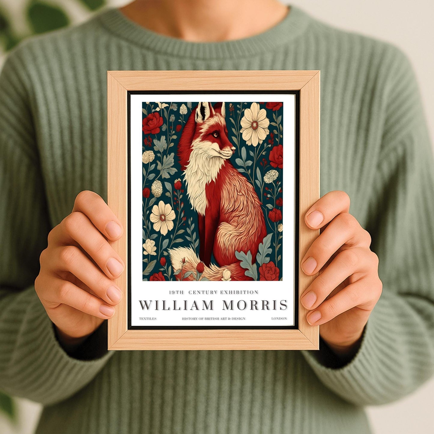 William Morris Fox Print: Vintage Arts & Crafts Floral Wall Art