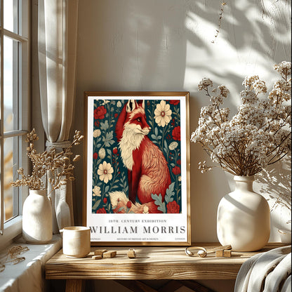 William Morris Fox Print: Vintage Arts & Crafts Floral Wall Art