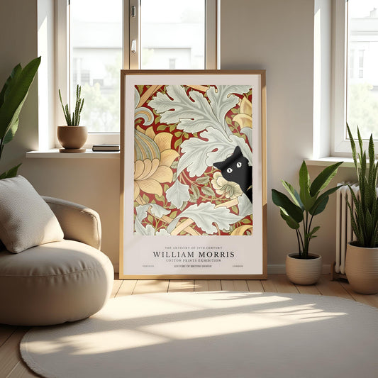 William Morris Cat Print: Arts & Crafts Exhibition Poster