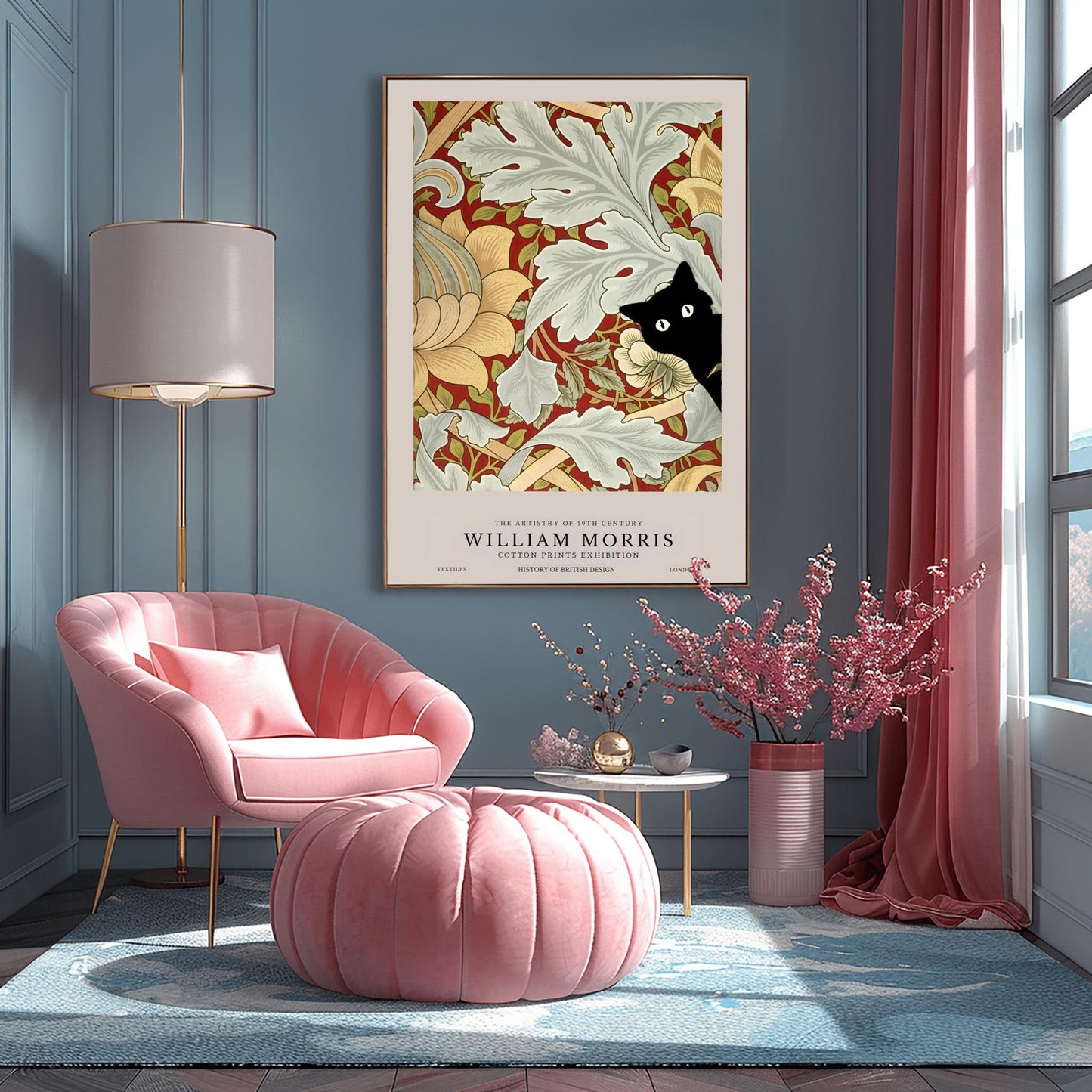 William Morris Cat Print: Arts & Crafts Exhibition Poster
