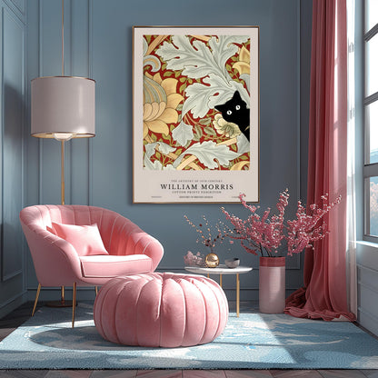 William Morris Cat Print: Arts & Crafts Exhibition Poster