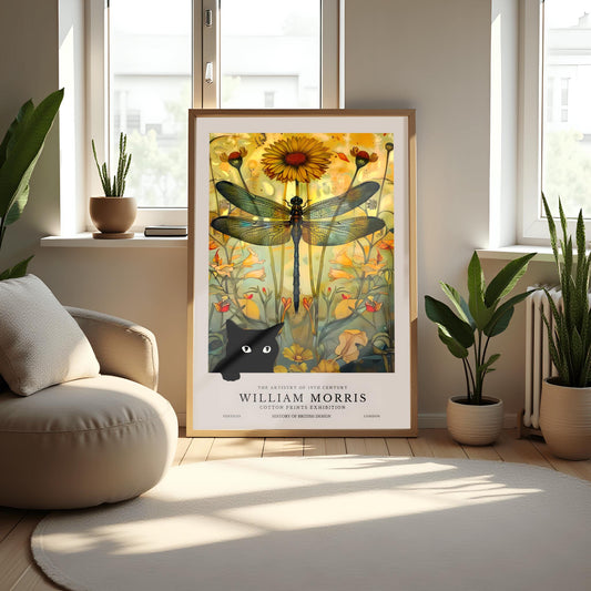 William Morris Cat Print: Arts & Crafts Exhibition Poster