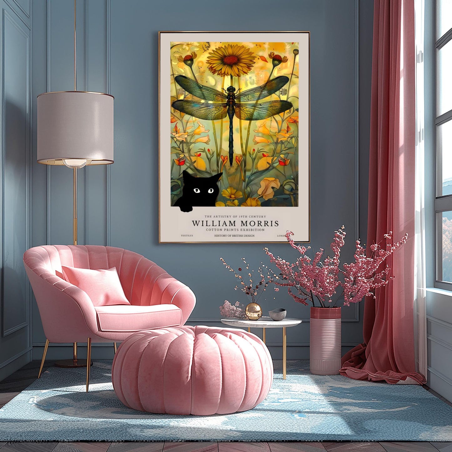 William Morris Cat Print: Arts & Crafts Exhibition Poster