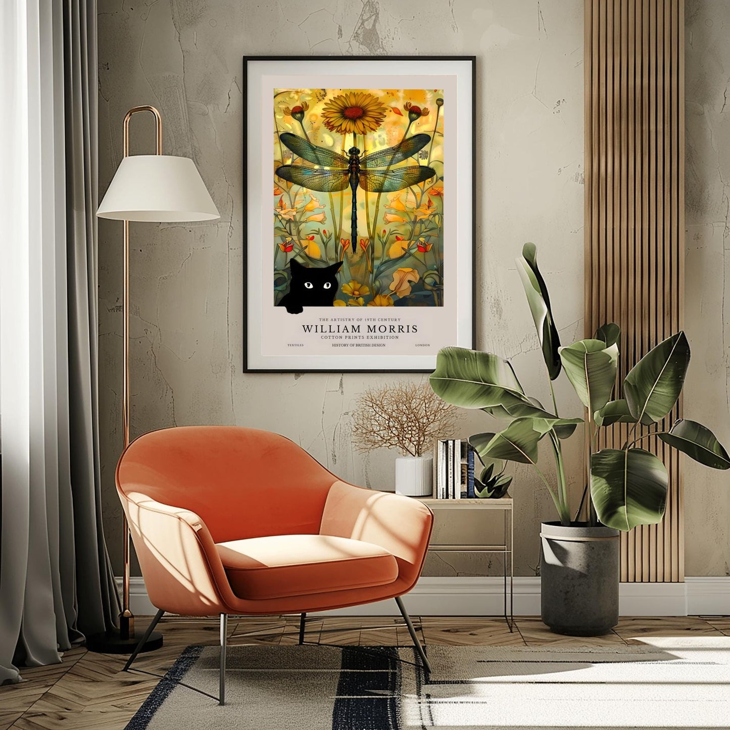 William Morris Cat Print: Arts & Crafts Exhibition Poster