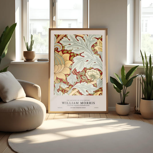 William Morris Peony Print: Liberty London Arts & Crafts Poster