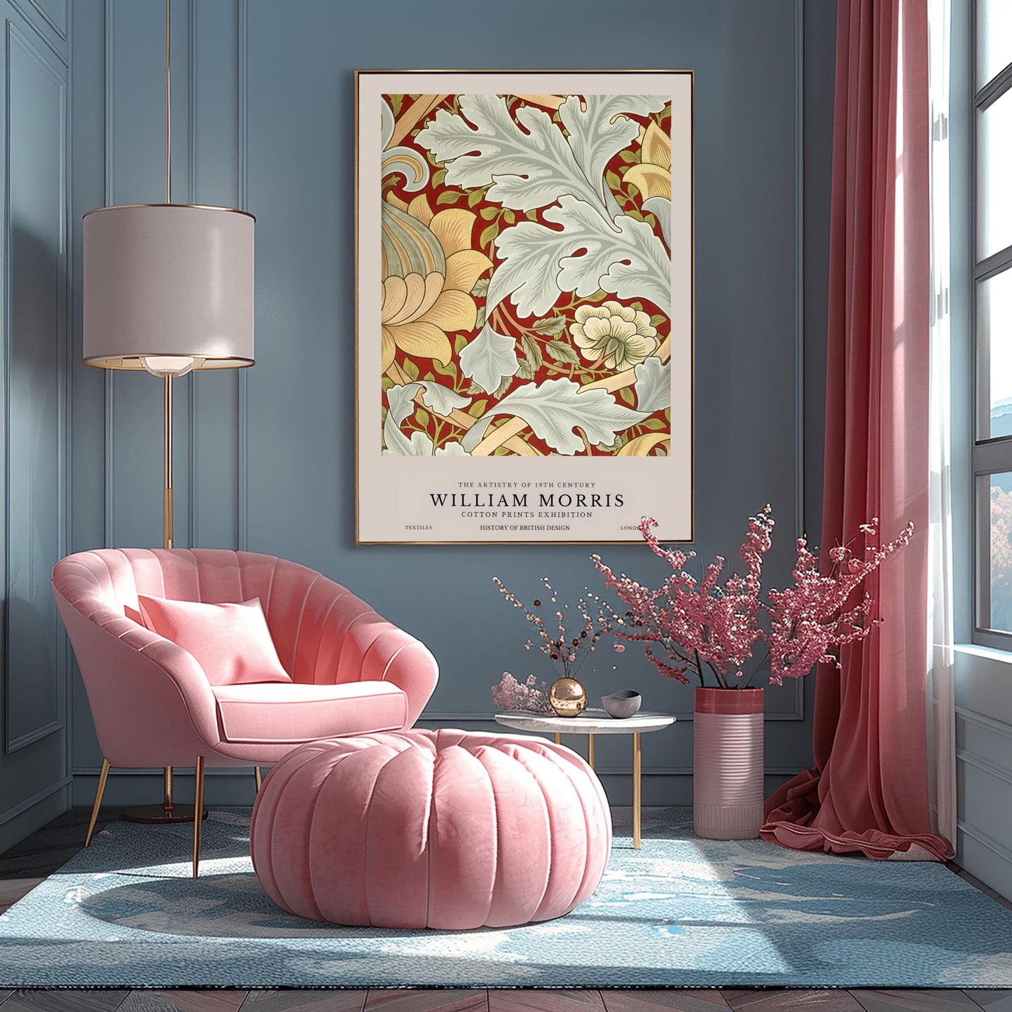 William Morris Peony Print: Liberty London Arts & Crafts Poster
