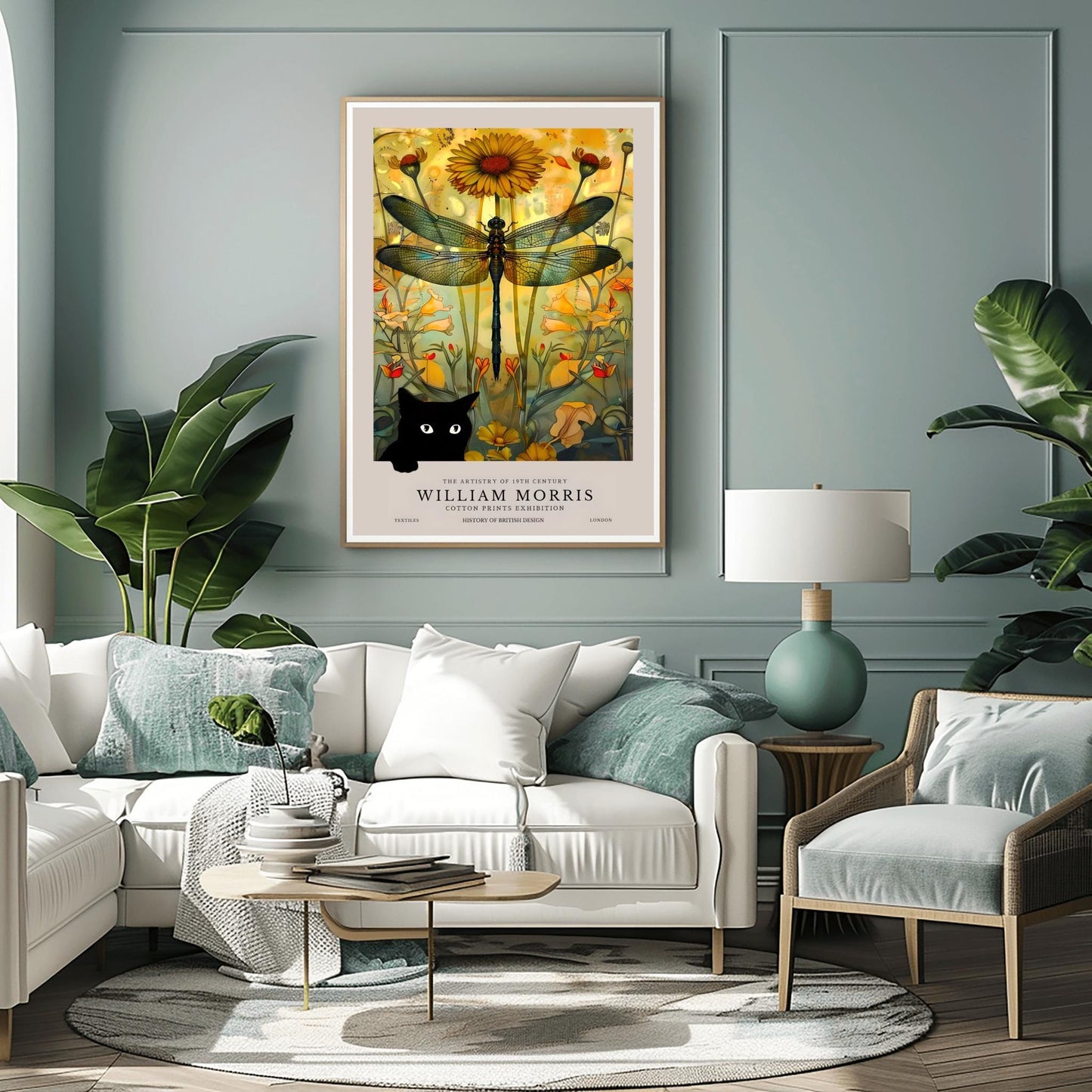 William Morris Cat Print: Arts & Crafts Exhibition Poster