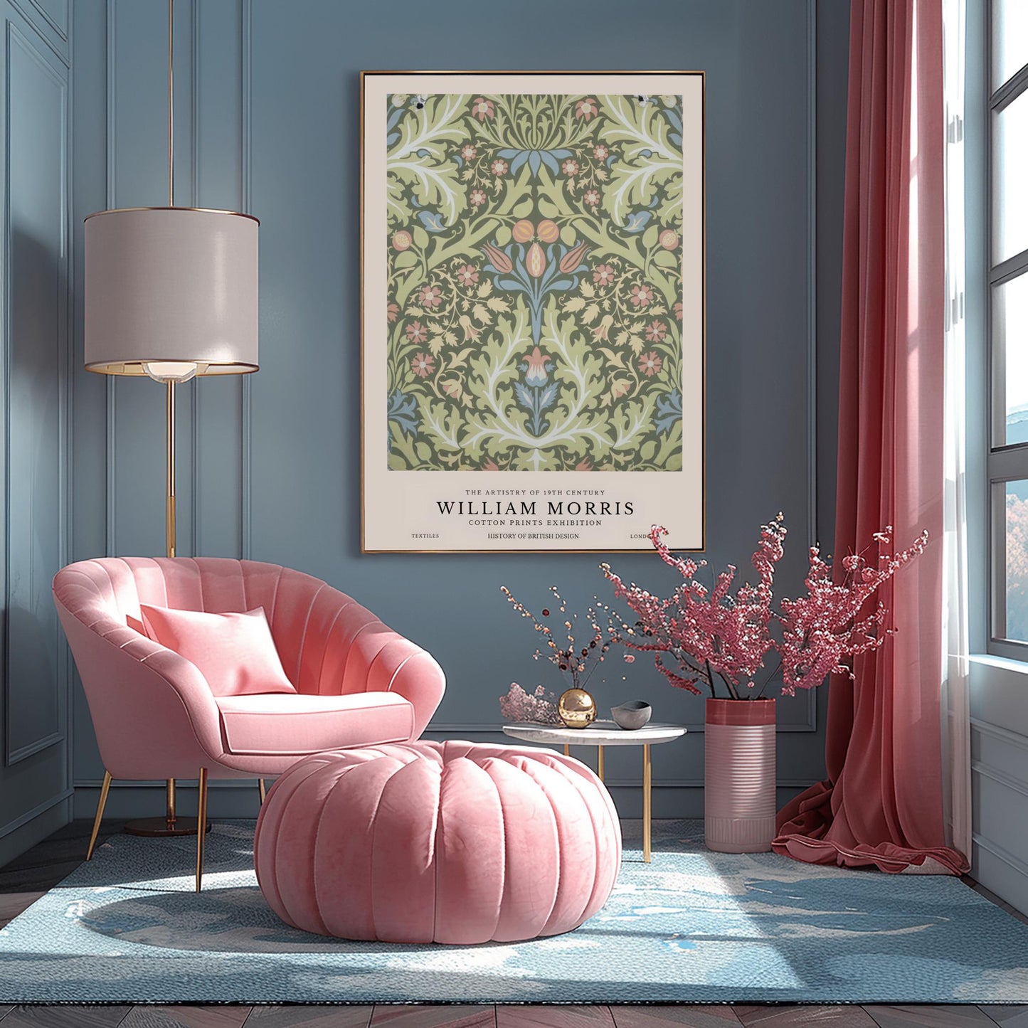 William Morris Floral Print: Vintage Arts & Crafts Botanical Poster