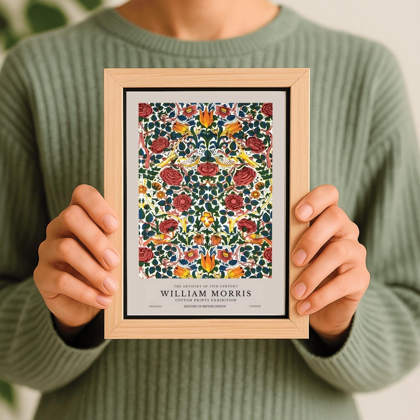 William Morris Rose Print: Vintage Arts & Crafts Floral Wall Art