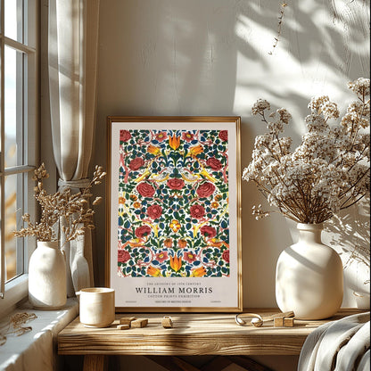 William Morris Rose Print: Vintage Arts & Crafts Floral Wall Art