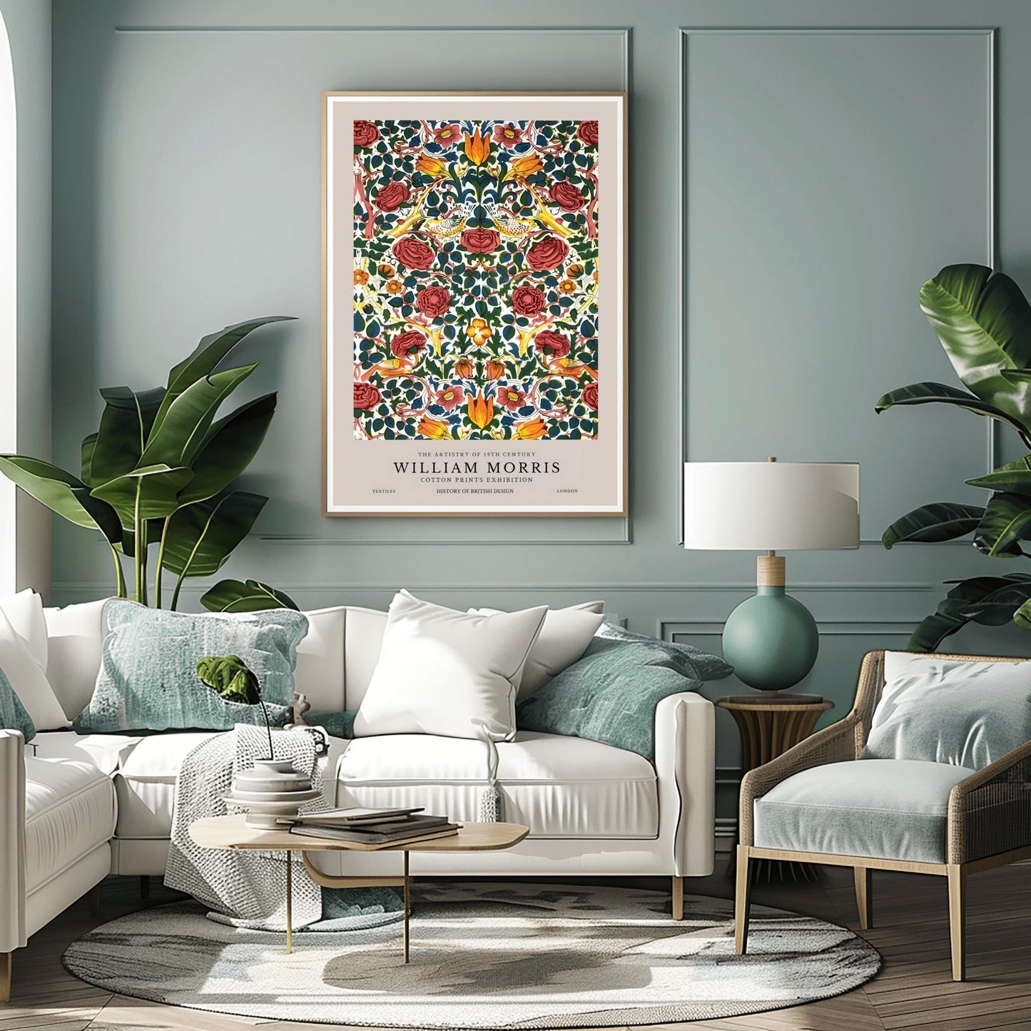 William Morris Rose Print: Vintage Arts & Crafts Floral Wall Art